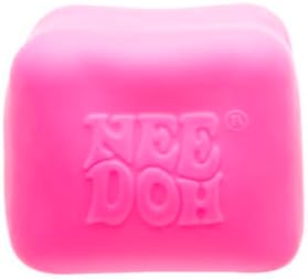 Nice Cube Glow - Sensory Toy with a Super Solid Squish - Glows in The Dark and Always Returns to its Square Shape - Ages 3 and Up - Pink; One Cube Per