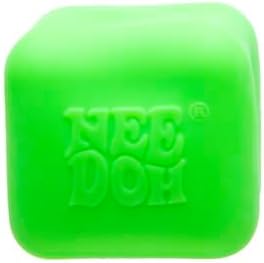 Nice Cube Glow - Sensory Toy with a Super Solid Squish - Glows in The Dark and Always Returns to its Square Shape - Ages 3 and Up - Green; One Cube