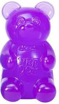 Gummy Bear - Sensory Fidget Toy with Jelly-Like Filling - 3.5" Tall - Purple (Pack of 1)
