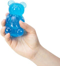 Gummy Bear - Sensory Fidget Toy with Jelly-Like Filling - 3.5" Tall - Blue (Pack of 1)
