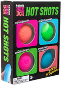 Hot Shot Teenie 4 Pack - Sensory Squeeze Toy - 1.5" in Diameter - Colors May Vary