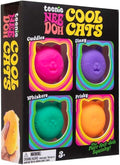 Cool Kitten Teenie 4 Pack - Sensory Squeeze Toy - 1.5" in Diameter - Colors May Vary