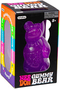 Gummy Bear - Sensory Fidget Toy with Jelly-Like Filling - 3.5" Tall - Purple (Pack of 1)