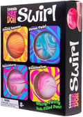 Teenie Swirl 4 Pack - Sensory Squeeze Toy - 1.5" in Diameter - Colors May Vary