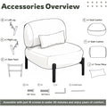 AECOJOY Mid Century Modern Accent Chair, Extra Large Teddy Upholstered Lounge Chair with Pillow