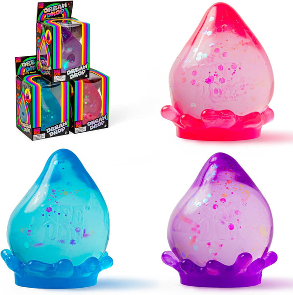 Dream Drop - Sensory Squeeze Toy with Dreamy Smooth Squeeze - 3" Tall - Color May Vary (Pack of 1)