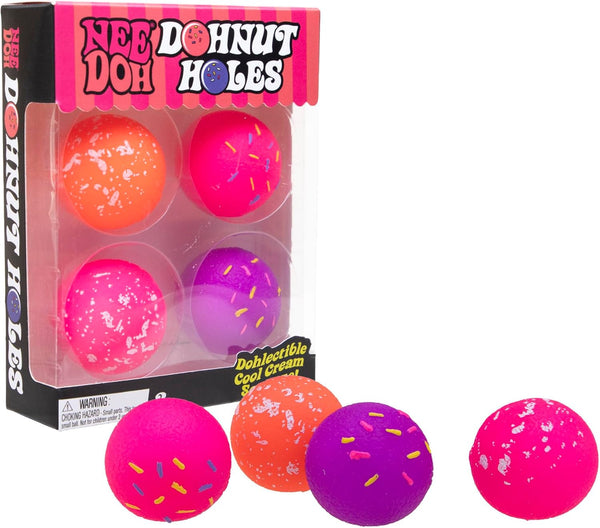 Dohnut Hole 4 Pack - Sensory Squeeze Toy - 1.5" in Diameter - Colors May Vary