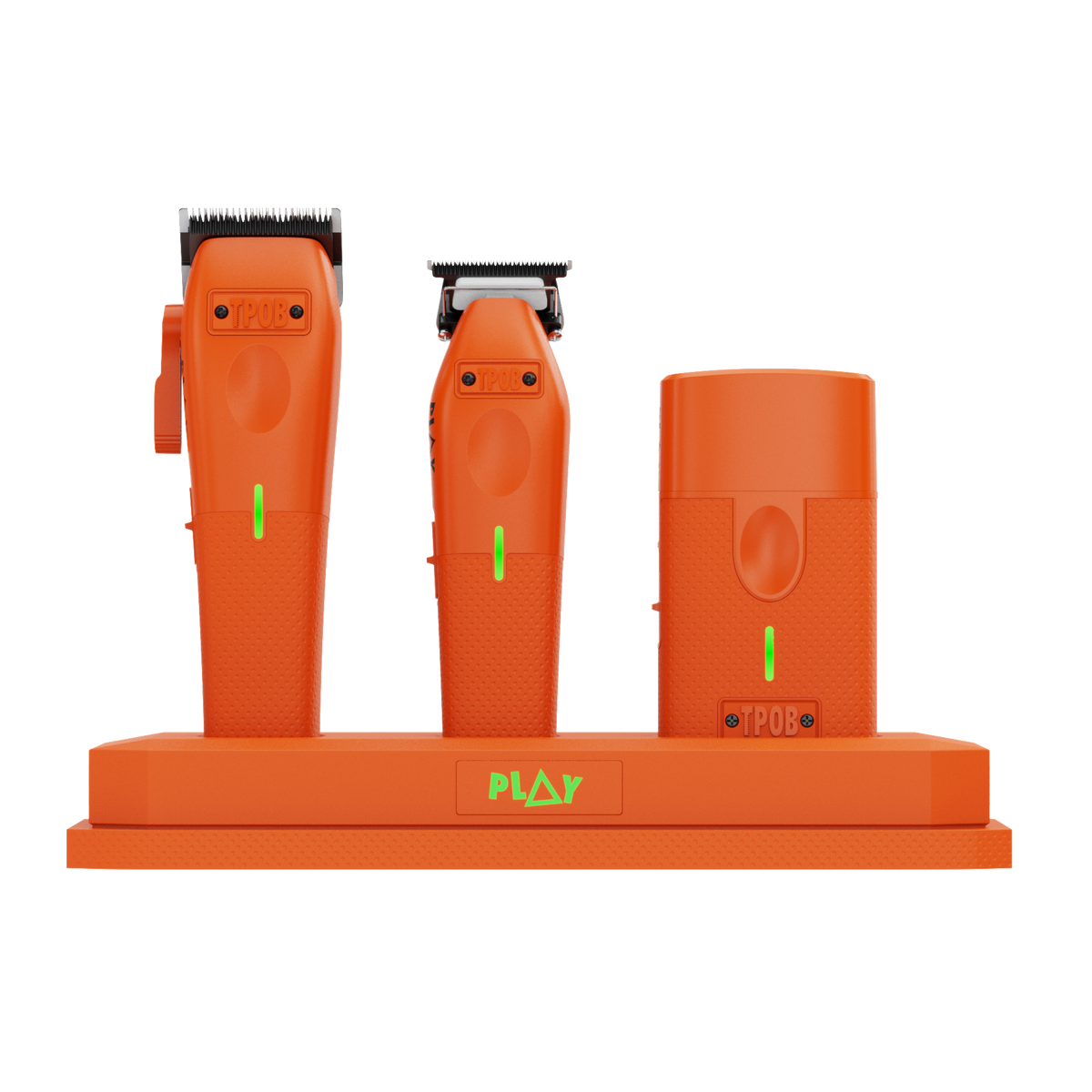 PLAY-3-PACK – Orange Edition (Clipper, Trimmer & Shaver with 3-Way Stand)