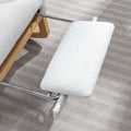 Modern Accent Rocking Chair with Pull - Out Footrest, Nursery Glider Chair with Solid Wood Legs & Side Pocket, Upholstered Lounge Chair with High Backrest, White