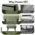 AECOJOY Mid Century Modern Accent Chair, Extra Large Teddy Upholstered Lounge Chair with Pillow