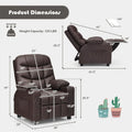 Kids Recliner Chair Adjustable Velvet Lounge Sofa with Cup Holders, 3 Pockets, Retractable Footrest, Toddler Furniture Sofa for Boys Girls Room