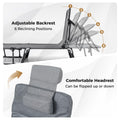 Tangkula 3 in 1 Convertible Lounge Chair Outdoor with Cushion
